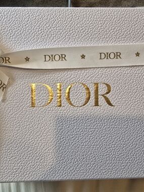 Dior White Gift Box with Gold Logo